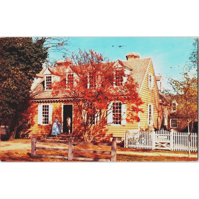 Postcard Virginia Brush-Everard House Williamsburg 5.5 x 3.5 Ins 1971 Posted