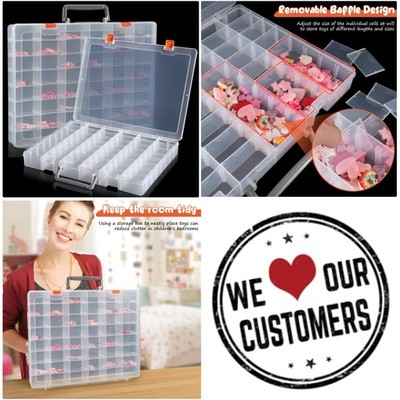 Large 48 Grids Jewelry Bead Organizers Storage Boxes (2 Pcs)