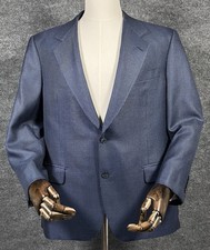 Ravazzolo Italian Silk Wool Blazer Custom Tailored Navy Blue