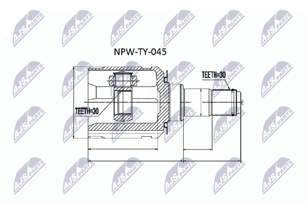 Gelenksatz Antriebswelle Nty NPW-TY-045 FüR Fj Toyota Cruiser Land Prado Runner-image