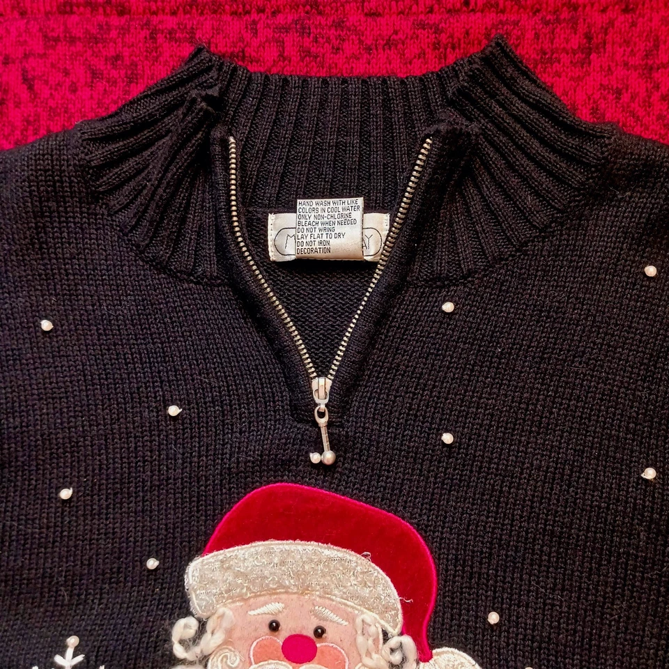 'Mandal Bay' Mujer Talla Suéter XXL de Navidad con Adorno de Papá Noel Foto 4 de 4