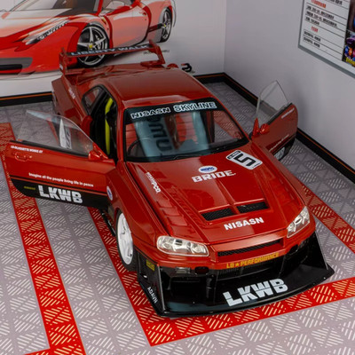 1:18 NISSAN GT-R34 Skyline Alloy Diecast Racing Car Model Sound/Light Gift NEW