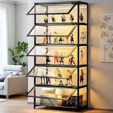 Display Cabinet with Acrylic Glass Door, 5 Tier Curio Display Case, Collectibles