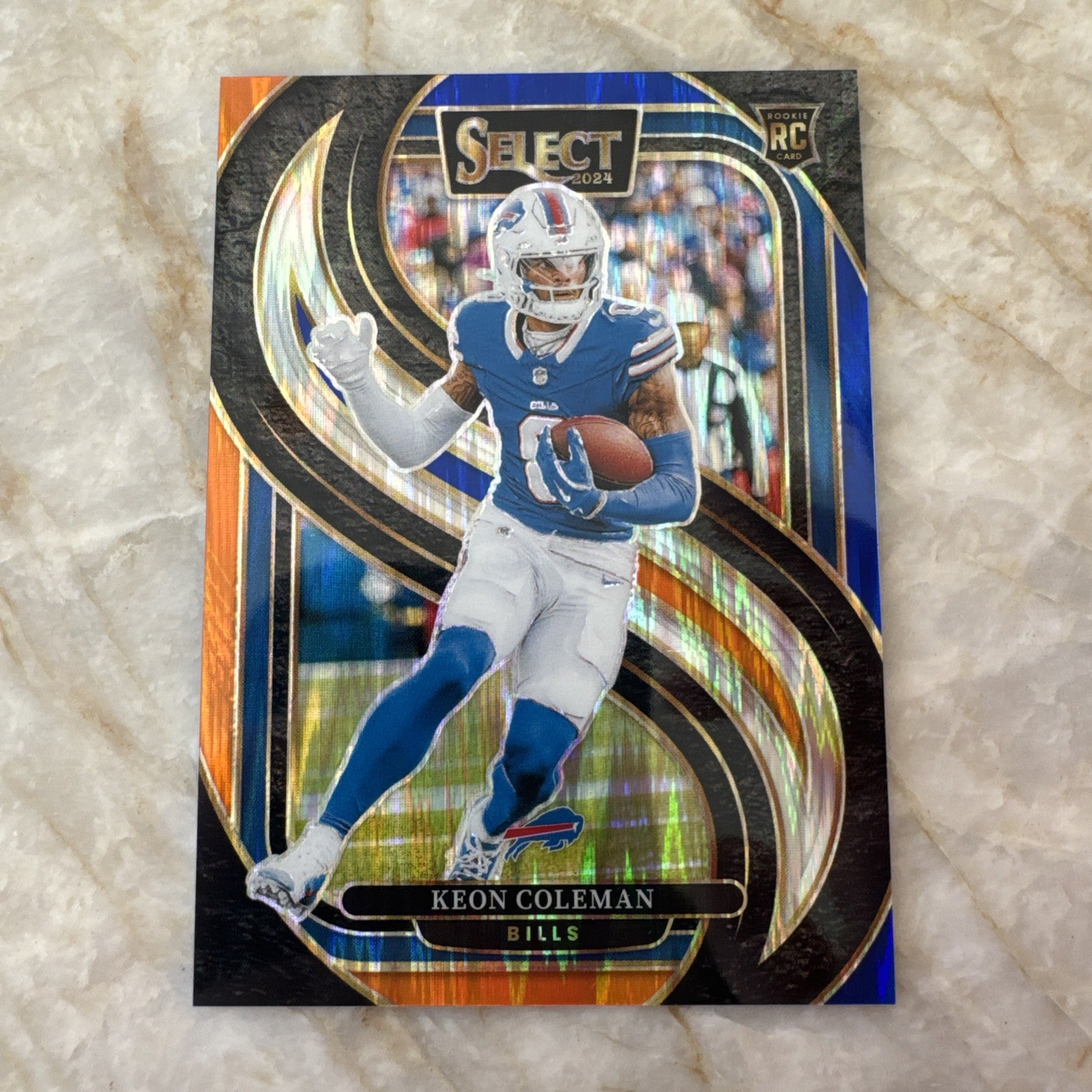 π₯πKEON COLEMAN 2024 Select Premier Level Orange & Blue Shock Prizm RC /35!π΅π