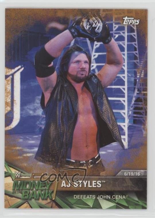 2017 Topps WWE Road to Wrestlemania Bronze AJ Styles #91 0c4