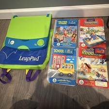 Leap Frog LEAP PAD Learning System 4BOOKS With 3 CARTRIDGES Works Great 2001