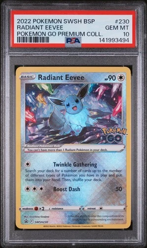 2022 POKEMON SWSH POKEMON GO PREMIUM COLLECTION RADIANT EEVEE PSA 10