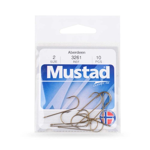 Mustad Aberdeen Haken Bronze 10ct Größe 6 (Sparen Sie 2 Packungen)