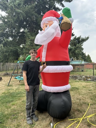 Gemmy 10' Airblown Inflatable Giant Santa with Golden Bell Indoor/Outdoor 2022 - Picture 8 of 10