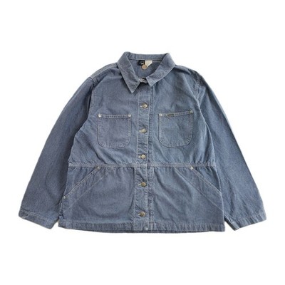 ジャケット・アウター RRL 90s Hickory Coveralls L 90's Lee Riveted Vintage Hickory Stripe Woven Cotton Chore Jacket
