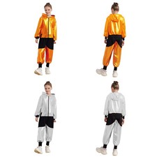 Unisex Kids Outfit Sportswear Set Jazz Suit Hip-Hop Casual Long Sleeve Costume