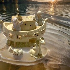 Vintage Precious Moments Noahs Ark Two By Two Figurine Set Lights Up 1992 Used