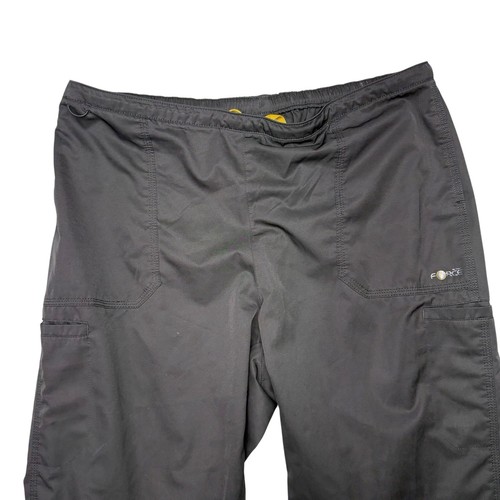 Carhartt Womens Scrub Pants XL Black Straight Leg Drawstring Work Nurse Scrubs - Picture 3 of 15