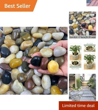 Multi-Use 2 lbs River Stones for DIY Projects, Plant Decoration & Aquariums