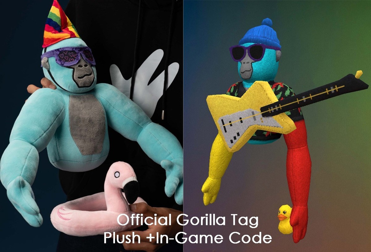 Gorilla Tag BLUE Plushie & Game Code Official Monke Plush Juniper