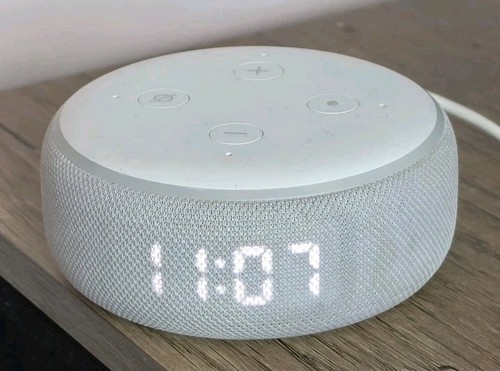 Amazon Echo Dot (3. Generation) Smart Lautsprecher mit Uhr - Weiß