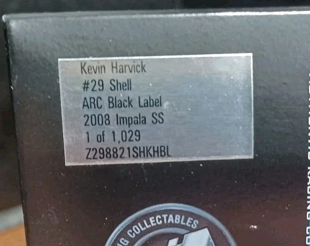 2008 Кевин Харвик #29 Pennzoil оболочка черный ярлык 1/24 NASCAR литой в коробке - Изображение 4 из 4