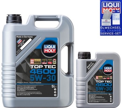 6 Liter Original Liqui Moly 3756 Top Tec 4600 5W-30 Öl Motoröl Motorenöl