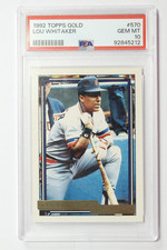 1992 Topps Gold Lou Whitaker #570 PSA 10 Gem Mint