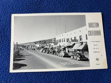 BARSTOW CALIFORNIA vintage RPPC POSTCARD stores SIGNS cafe CARS liquors MAIN ST.