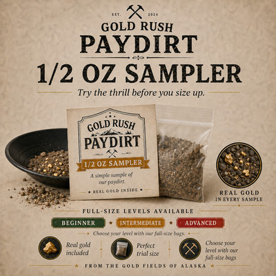 **1/2oz Sampler** Gold Paydirt - Concentrates Paydirt Nuggets Panning Pay Dirt