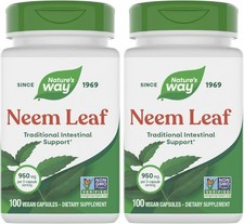 Neem Leaf Capsules 950mg, Intestinal Support, Vegan, 200 Count