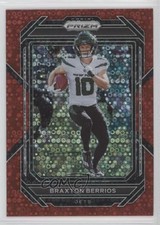 2022 Panini Prizm No Huddle Red Prizm 27/50 Braxton Berrios #227 10zi