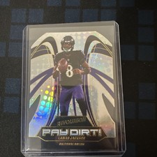 2025 Panini Revolution Lamar Jackson #9 Pay Dirt! Die-Cut Insert