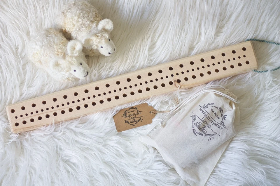 Telar de clavija 3 filas tejido lana polar, alfombra, estera, cama para mascotas, cojín de asiento hecho a mano 60 cm Foto 4 de 4