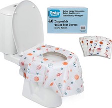 Disposable Toilet Seat Covers for Kids  Adults, 40 Pack Protect from Public