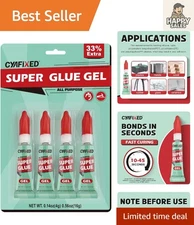 Precision Gel Super Glue – Fast-Acting & Clear Adhesive for Multiple Materials