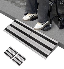 3" Rise Modular Threshold Ramp for Doorways, Stable Wheelchair Ramp for Steps