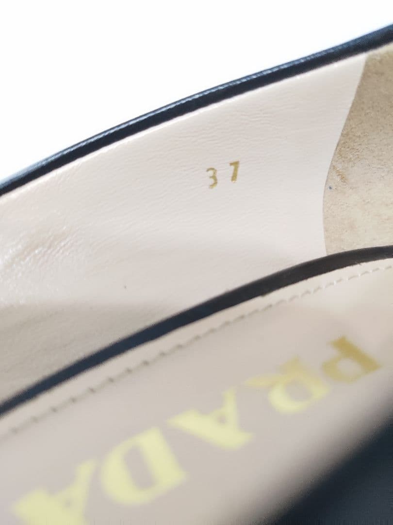 PRADA Women's Ribbon Pumps Size:37/JP:24 Leather Black From Japan 135150K Authen thumbnail 14