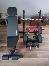HOP SPORT Fitnesstation - Hantelbank, Squat R...