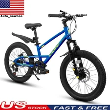 20" Kids Mountain Bike 7-Speed,Front Suspension,Disc Brake for Boy,Girl,Age 5-10