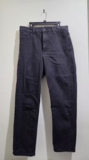 Express Womens Mom Jeans High Rise Black Stre...