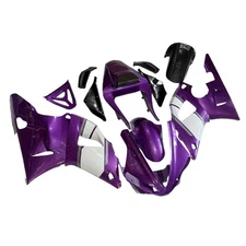 ABS White Purple Fairings For Yamaha YZF1000 R1 2000 2001 Plastic Bodywork Set