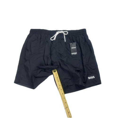 BOSS by Hugo Boss Men's Hybrid 5” LOGO print Quick-Drying Swim Shorts L, Black - Picture 6 of 14