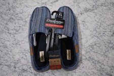Dearfoams Cozy Comfort Men's Notch Clog Slippers Size XL 13-14 NEW Blue And Gray
