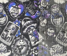 Custom 100 Cotton Woven Fabric NBC Nightmare Christmas By The 1/4 Yard 9x56 V5