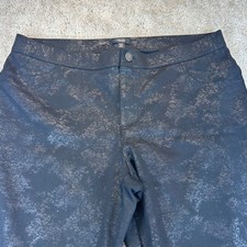 Simply Vera Vera Wang XXL Short Black Metallic Foil Skinny Pants Stretch Career