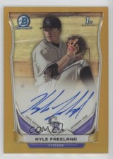 2014 Bowman Draft Chrome Pick Gold Refractor 35/50 Kyle Freeland Auto 0c6