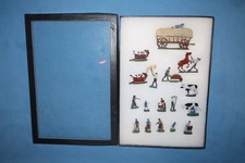 Lot of 17 Hans Heinrichsen Flat Lead Figures/Animals, Farm Workers, Wagon, Horse