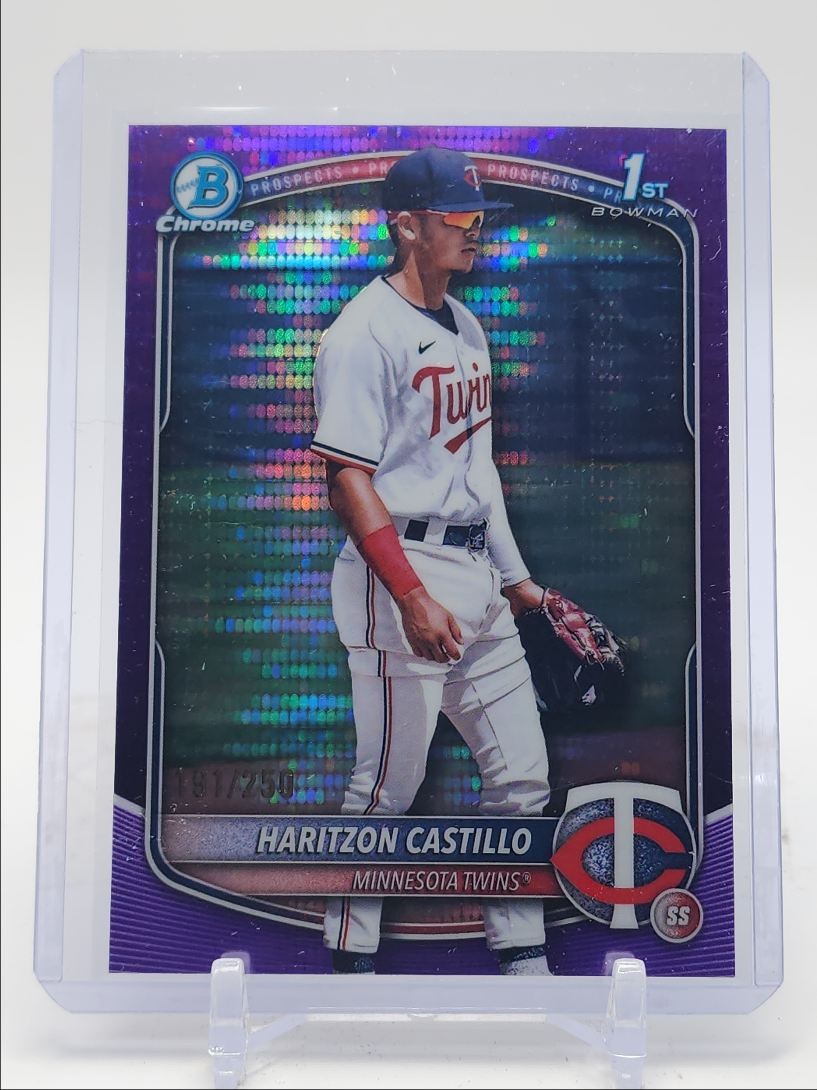 HARITZON CASTILLO 2025 BOWMAN CHROME 1ST PURPLE PULSAR TWINS /250 Q3917
