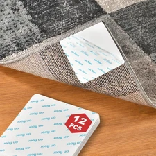 12 PCS Rug Pad Gripper for Hardwood Floors, Non Slip Rug Pads, Reusable Carpet