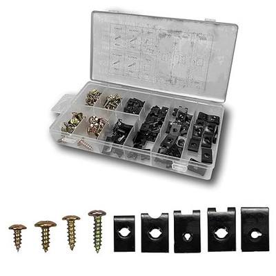 170 PCS Screw Assortment Kit, Universal Replacement Parts, Metal U Clips Kit, fo