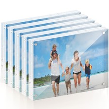5x7 Acrylic Picture Frame 5 Pack, 20mm Thick Magnetic Double Sided Display 20...