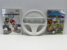 Mario Kart Wii (Nintendo 2008) & Mario Party 8 (Nintendo 2007) Complete In Box!!