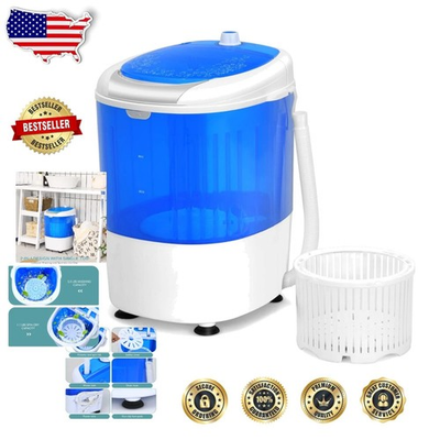 #ad Mini Washer Spinner 5.5lb Blue Compact Apartment Dorm RV Energy Efficient $156.69