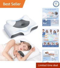 Luxury Adjustable Neck Relief Pillow - Odorless Memory Foam with Cooling Case